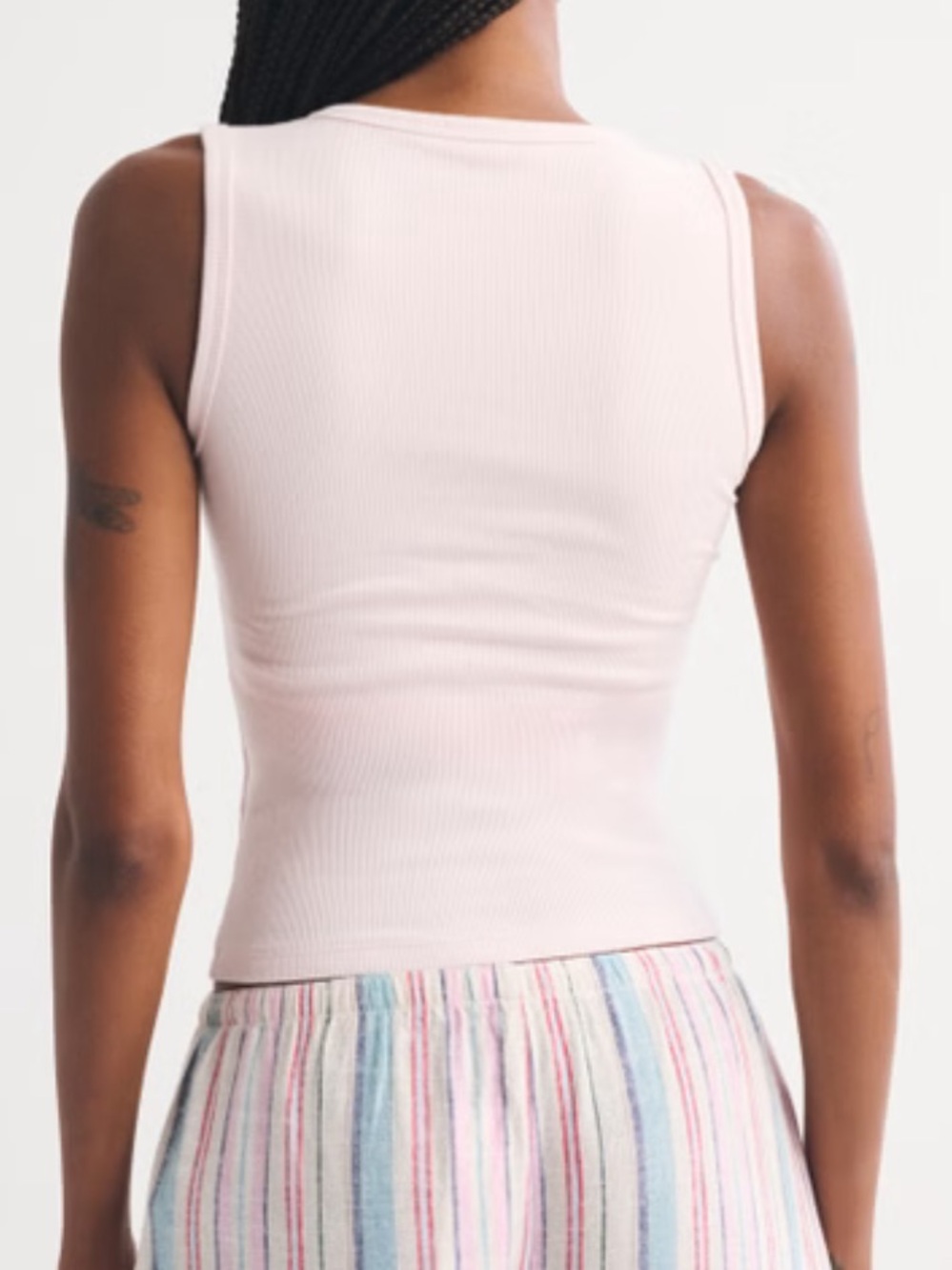 Women’s Bra-Free Rib High-Neck Tank - Picture 6 of 7